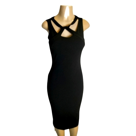 CHRISTIAN Siriano bodycon cocktail maxi dress size S/p - Picture 1 of 12
